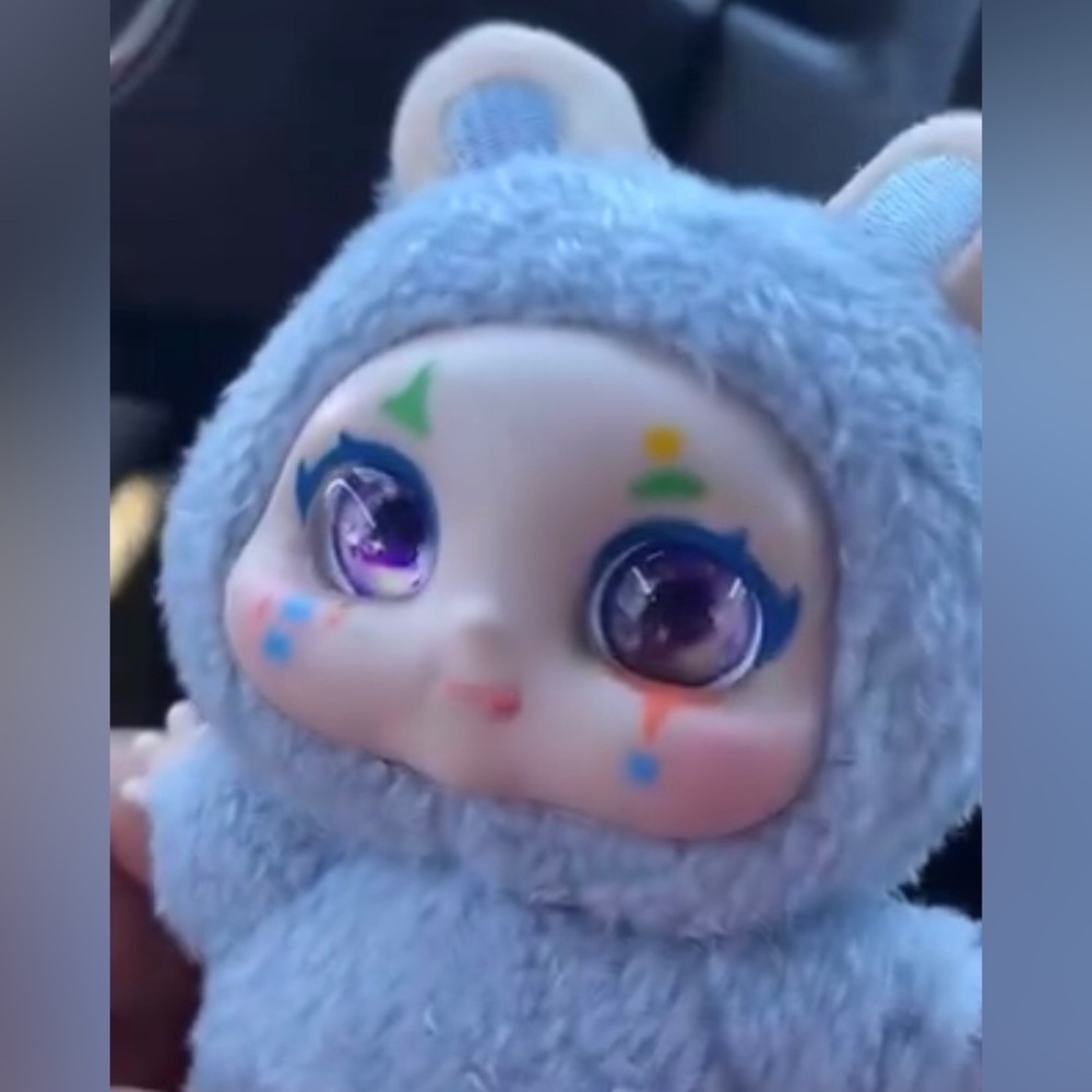 Kimmon Blue Bunny Kids Toy Doll I'm Mimon Series Cool Mimon Plush Collectible